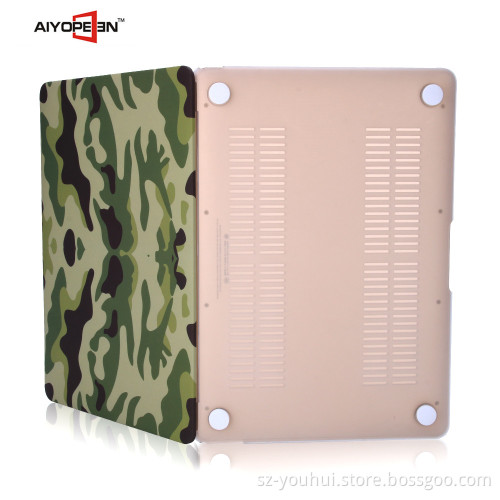 High quality Camouflage green hard case for macbook, Frosted PC Case Camouflage Surface for macbook 11/12/13/15 inch